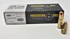 Precision One 458 Socom Target-Hunting Ammunition 300 Grain Full Metal Jacket 20 Rounds
