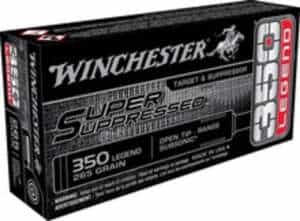 Winchester 350 Legend Ammunition 265 Grain Super Suppressed Open Tip Subsonic 20 Rounds