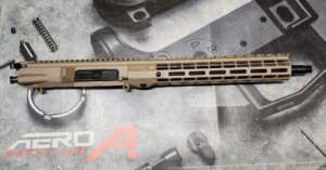 M5 Upper - Aero Precision 308 Win 14.5" R-One Handguard Adjustable Gas Block FDE